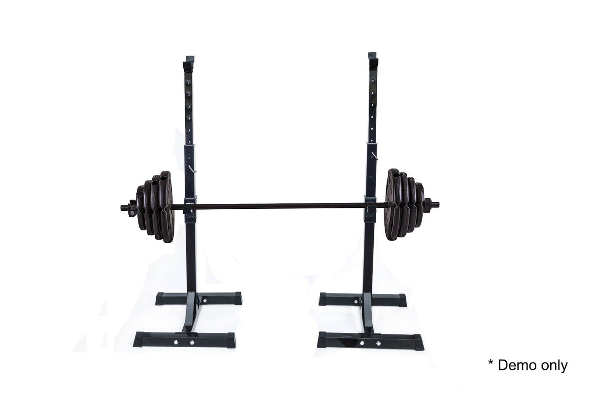 NNEDSZ of Adjustable Squat Rack Sturdy Steel Barbell Bench Press Stands GYM/HOME
